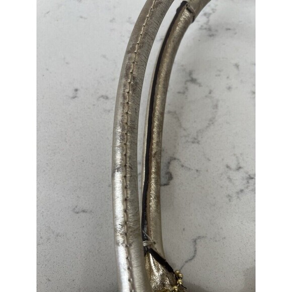 🆕 Vintage Coach Brown and Gold Signature Shoulder Bag with Floral Accents. - Picture 12 of 16